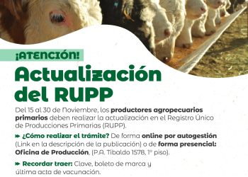 VILLA OCAMPO: ACTUALIZACIÓN DEL RUPP PARA PRODUCTORES AGROPECUARIOS