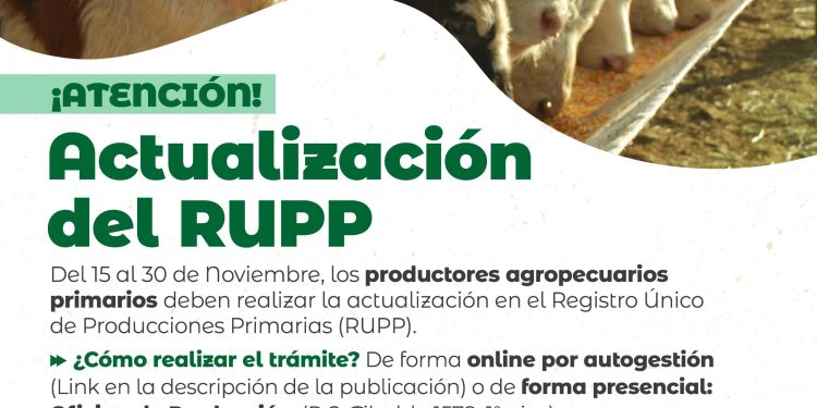 VILLA OCAMPO: ACTUALIZACIÓN DEL RUPP PARA PRODUCTORES AGROPECUARIOS