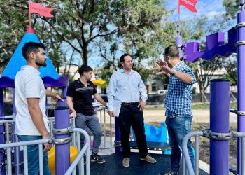 VILLA OCAMPO: AVANCES SIGNIFICATIVOS EN LA REMODELACIÓN DE LA PLAZA SAN MARTÍN