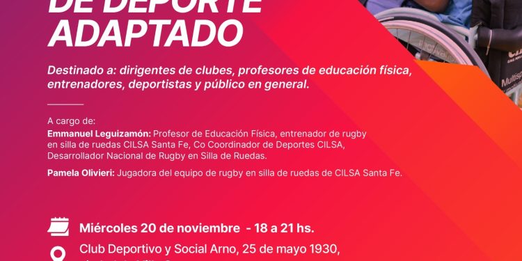 VILLA OCAMPO SERÁ SEDE DE UNA JORNADA DE DEPORTE ADAPTADO PARA FOMENTAR LA INCLUSIÓN Y EL DEPORTE ACCESIBLE