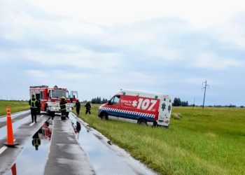 Tacuarendi: Despistó una ambulancia perteneciente al SAMCO de Villa Guillermina.