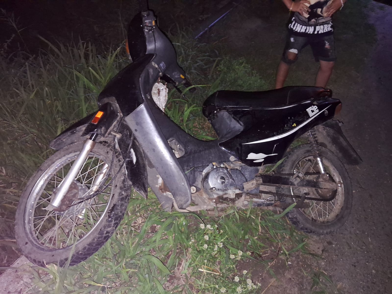 VILLA OCAMPO; UN MOTOCICLISTA ATROPELLO UN CABALLO EN RUTA PROVICIAL Nº 32