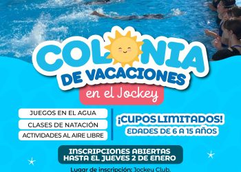 VILLA OCAMPO: INSCRIPCIONES ABIERTAS: EN ENERO COMIENZA LA COLONIA DE VACACIONES EN EL JOCKEY CLUB