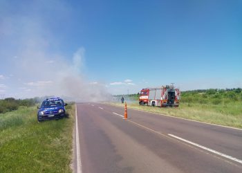 GUADALUPE NORTE: Se incendio un auto de un vecino de Avellaneda