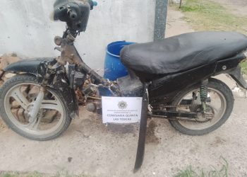 LAS TOSCAS: La policía desbarató una gresca, secuestrando una moto y un machete