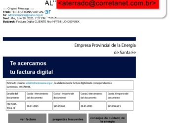 EPE alerta por correos electrónicos con estafas a usuarios
