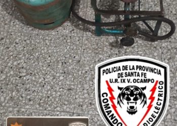 Villa Ocampo: La policia recupero elementos robados.