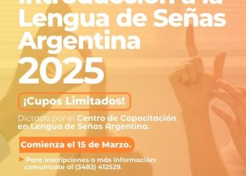 VILLA OCAMPO: Curso presencial de Lenguas de Señas Argentina 2025.