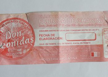 Desde Assal emitieron un alerta alimentaria por el salamín picado grueso Don Leónidas.