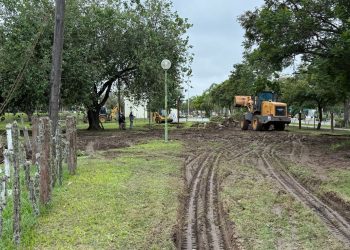 VILLA OCAMPO: COMENZARON LOS TRABAJOS EN EL FUTURO PARQUE URBANO DEL ACCESO PRINCIPAL DE LA CIUDAD