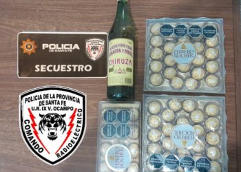 “Recuperan Mercaderías Sustraídas en Villa Ocampo: Menor Involucrado”.