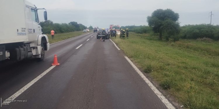 “Accidente de Tránsito en Ruta Nacional 11: Cuatro Vehículos Involucrados”.