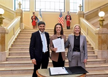Pullaro se reunió con la embajadora interina de los Estados Unidos en Argentina.