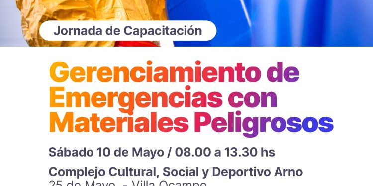 VILLA OCAMPO SERÁ SEDE DE UNA CAPACITACIÓN SOBRE “EMERGENCIAS CON MATERIALES PELIGROSOS”.