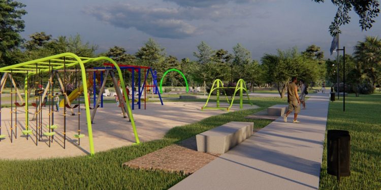 VILLA OCAMPO: AHORA LA PLAZA “RAÚL ALFONSÍN” DEL BARRIO FOPROVI.