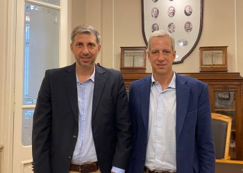 Scarpin busca articular proyectos con la Bolsa de Comercio de Santa Fe.