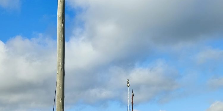 Insólito Mas Robó de cables del alumbrado público en Villa Ocampo.