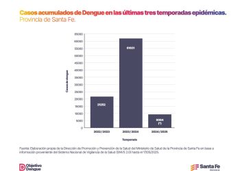 Dengue: con una estrategia integral en toda la provincia, Santa Fe registra un 85 % menos de casos.