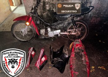 Recuperación de Motocicleta en Villa Ocampo.