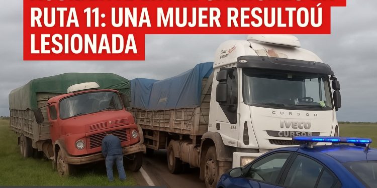 Accidente de tránsito en Ruta Nacional 11: una mujer resultó lesionada.