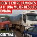 Accidente de tránsito en Ruta Nacional 11: una mujer resultó lesionada.