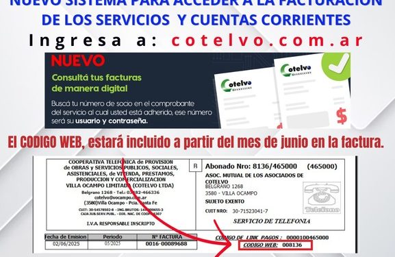 VILLA OCAMPO: NUEVO SISTEMA DIGITAL PARA ACCEDER A LA FACTURACIÓN DE SERVICIOS.