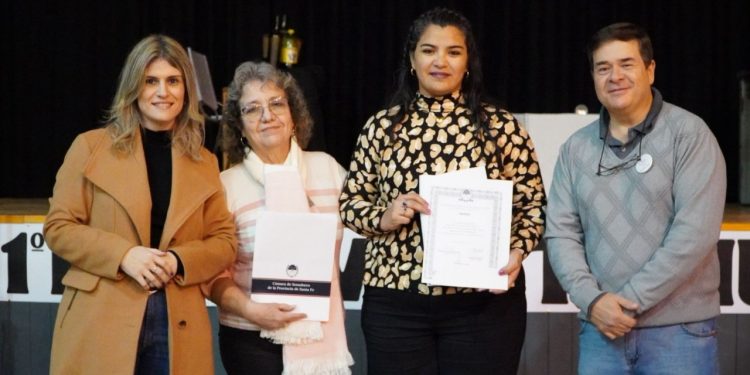 Mancini acompañó el Primer Festival de Teatro en Villa Ocampo.