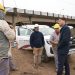 Nuevo Puente Santa Fe-Santo Tomé: Pullaro inspeccionó la finalización del movimiento de suelo y ahora viene la colocación de los pilotes.