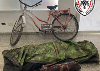 Recuperan bicicleta sustraída y secuestran una carpa de dudosa procedencia en Villa Ocampo.