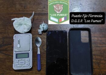 “LA GUARDIA RURAL LOS PUMAS” de Florencia aprehendieron a un masculino con Estupefacientes.