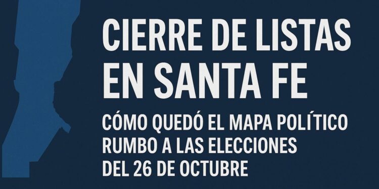 Cierre de listas en Santa Fe: cómo quedó el mapa político rumbo a las elecciones del 26 de octubre.
