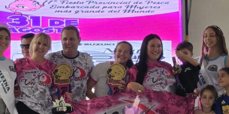 Villa Ocampo vivió la 11º Fiesta de Pesca Embarcada para Mujeres.