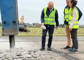 Empezó la obra de remodelación de la pista del Aeropuerto Internacional de Rosario.