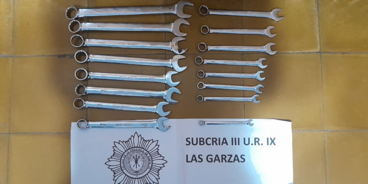 Las Garzas: Detuvieron a un joven por el hurto de herramientas