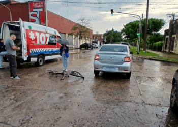 VILLA OCAMPO: ACCIDENTE DE TRÁNSITO EN AVENIDA SAN MARTÍN Y ALBERDI