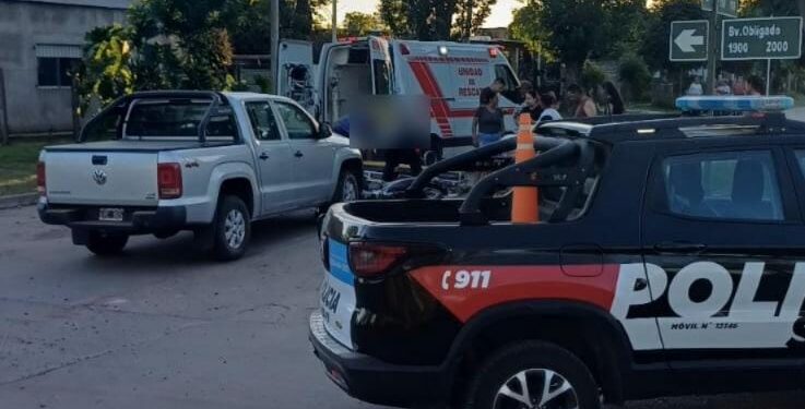 VILLA OCAMPO: DOS PERSONAS HERIDAS EN ACCIDENTE ENTRE CAMIONETA Y MOTOCICLETA.