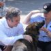 Canes policiales: Scaglia participó del retiro de un perro y la incorporación al servicio de otros dos.