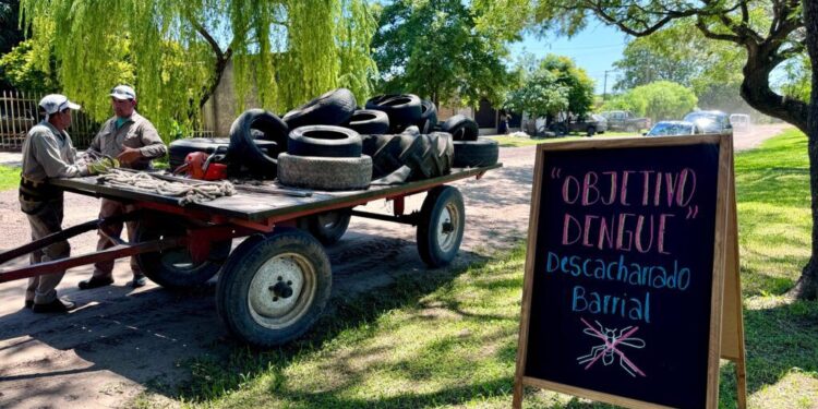 OBJETIVO DENGUE: DESCACHARRADO EN VILLA OCAMPO.