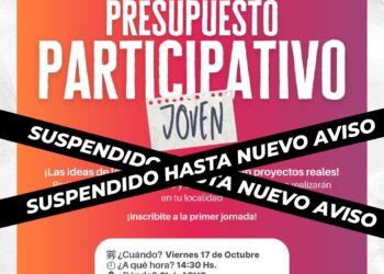 VILLA OCAMPO: SUSPENDIDA LA CHARLA SOBRE PRESUPUESTO PARTICIPATIVO JOVEN.