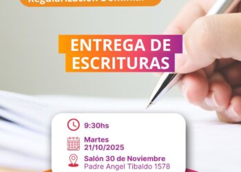 ENTREGA DE ESCRITURAS EN VILLA OCAMPO.