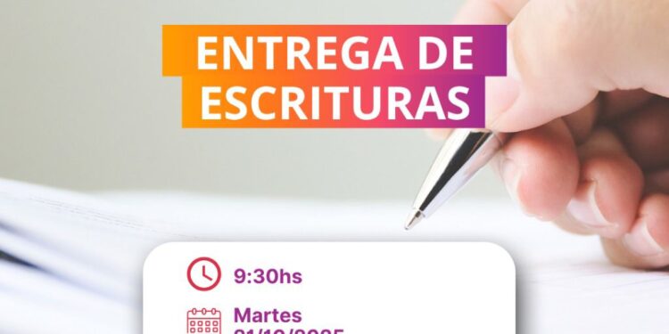 ENTREGA DE ESCRITURAS EN VILLA OCAMPO.