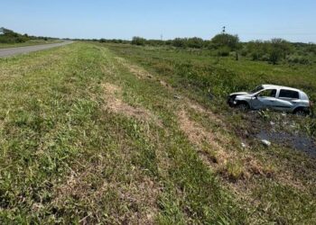 Las Toscas: una mujer resultó lesionada tras despistar con su vehículo en la Ruta 100-S.