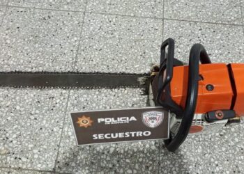 Recuperan una motosierra sustraída tras un hecho de hurto calificado en Villa Ocampo.