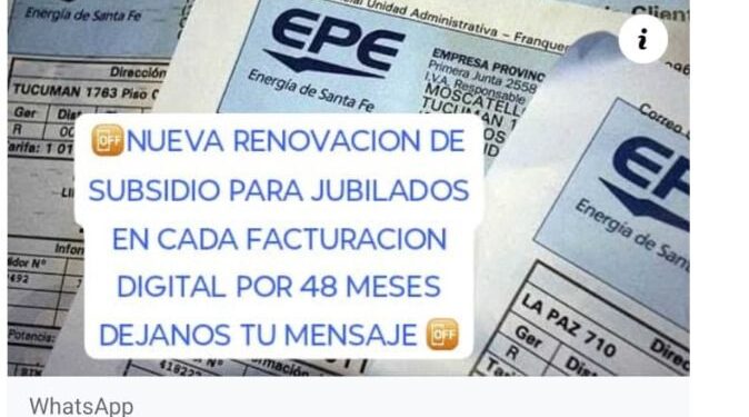 La EPE advierte sobre posibles intentos de estafa a usuarios de Santa Fe.