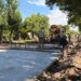 Se pavimenta la última cuadra del Plan Brigadier sobre calle Moreno.