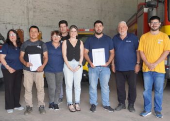 Mancini acompaña a los Bomberos Voluntarios de Las Toscas en la gestión del Programa Brigadier.