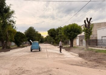 VILLA OCAMPO: SE HABILITA LA ÚLTIMA CUADRA PAVIMENTADA DEL PLAN BRIGADIER SOBRE CALLE MORENO.