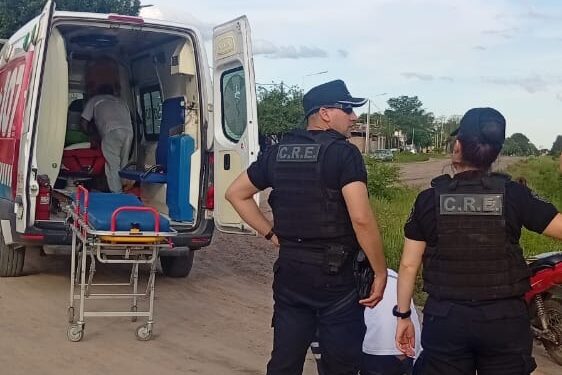 VILLA OCAMPO: INTERVENCIÓN POLICIAL TRAS CAÍDA DE MOTOCICLISTA