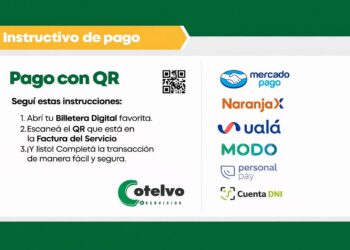 Villa Ocampo: COTELVO habilita el pago de facturas con billeteras digitales.
