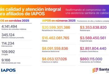 Iapos garantizó en 2025 más de 4 millones de consultas médicas e invirtió más de $ 81.000 millones en prácticas ambulatorias.